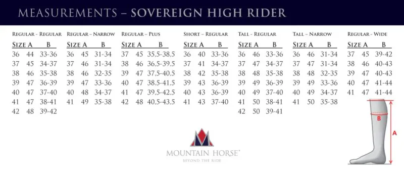 Mountain Horse Sovereign High Rider Sort - Ny Modell