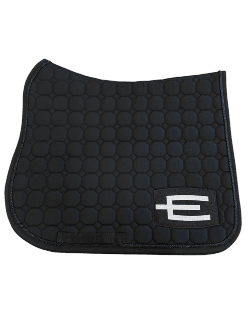 Hovedbilde E- Logo Dressur Schabrak Sort/Hvit 