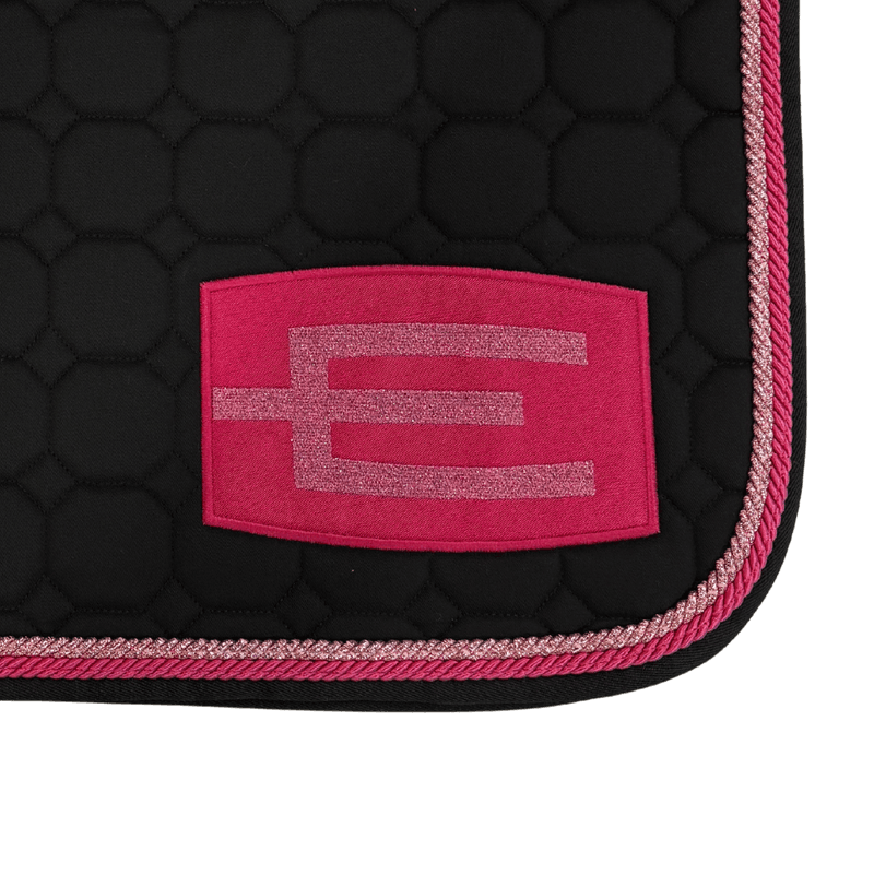 E- Logo Schabrack Sort/Rosa m/Rosa Glitter